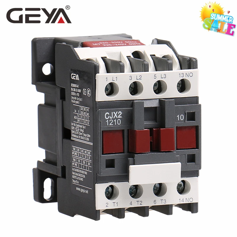GEYA CJX2 1210 Din Rail Telemecanique контакторов переменного тока 220V магнитный контактор 380V AC