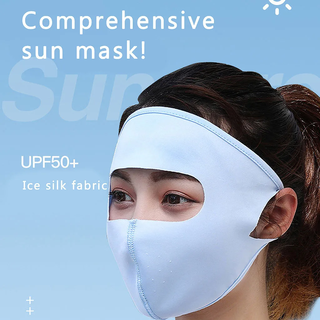 

Mscara protectora Masque Fast delivery Headband Unisexo Anti-scratch hanging ear ice silk riding breathable mask Maske