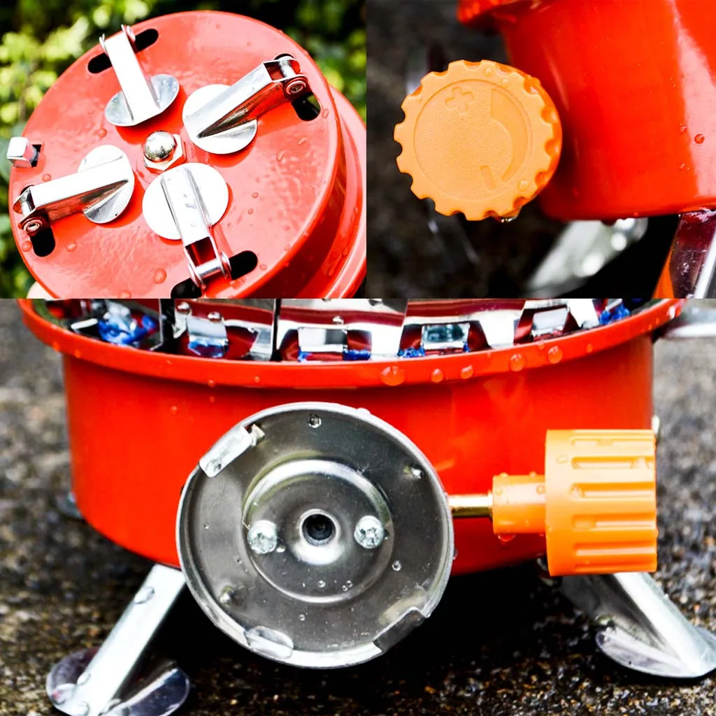 Ветрозащитная напольная газовая плита для пикника портативная альпинистская