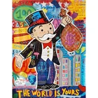 Граффити Монополия богатый человек за доллар Холст Плакаты принты Мир-ваш Современные настенные картины украшение для дома