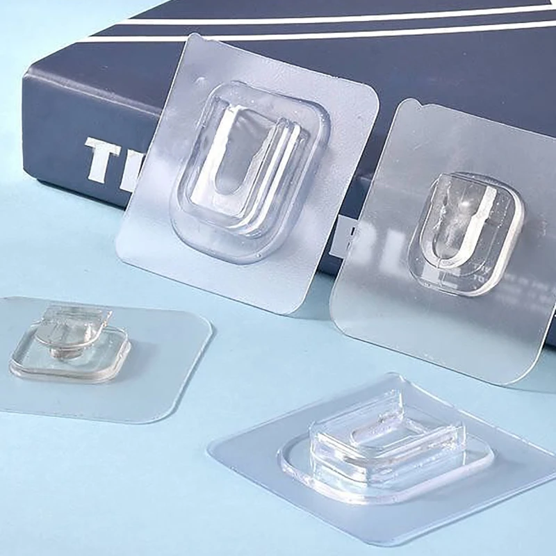 

Настенная вешалка на присосках, двухсторонний прозрачный держатель на присоске для кухни и ванной