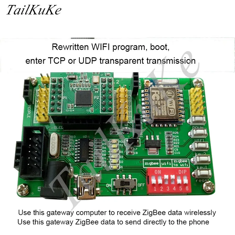 

CC2530 development board ZigBee-wifi transmission gateway ESP8266 development board