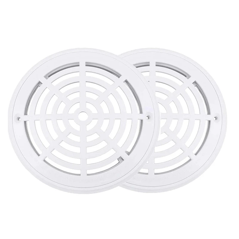 

2 Pcs 8 Inch Swimming Pool Main Drain Cover Suitable for Ground Swimming Pool Accessories, Pool Drain Cover with Screws