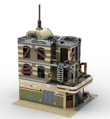 BuildMOC друзья центр города городской совместимый с Lepining обеденная корзина друг