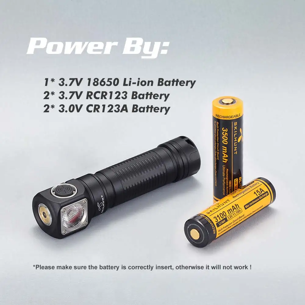 Skilhunt H04 H04R H04F RC 1200 люмен два пользовательских UI USB Магнитный перезаряжаемый светодиодный фонарик Охота Кемпинг+ повязка на голову