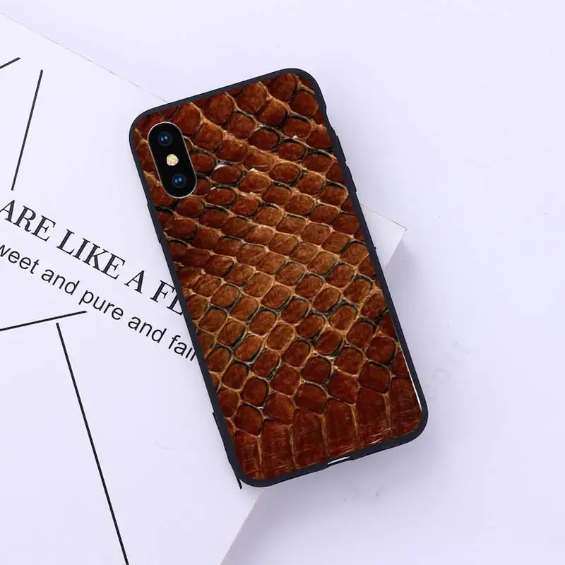 

Leather Snake Scales prints Phone Case for iPhone 11 12 pro XS MAX 8 7 6 6S Plus X 5S SE 2020 XR
