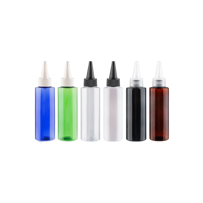 50 шт. 120 мл Пустые жидкое мыло черный контейнер с заостренным носком Кепки лосьон