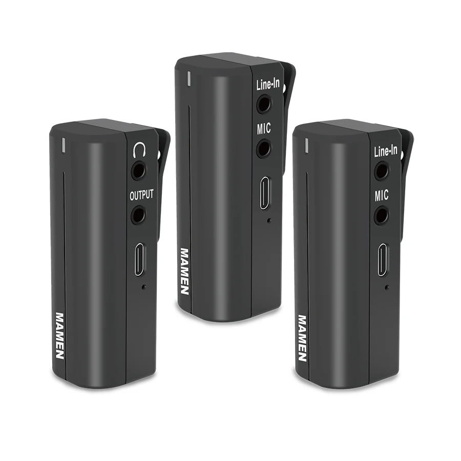 Беспроводной петличный микрофон MAMEN 2 4 ГГц встроенный аккумулятор с