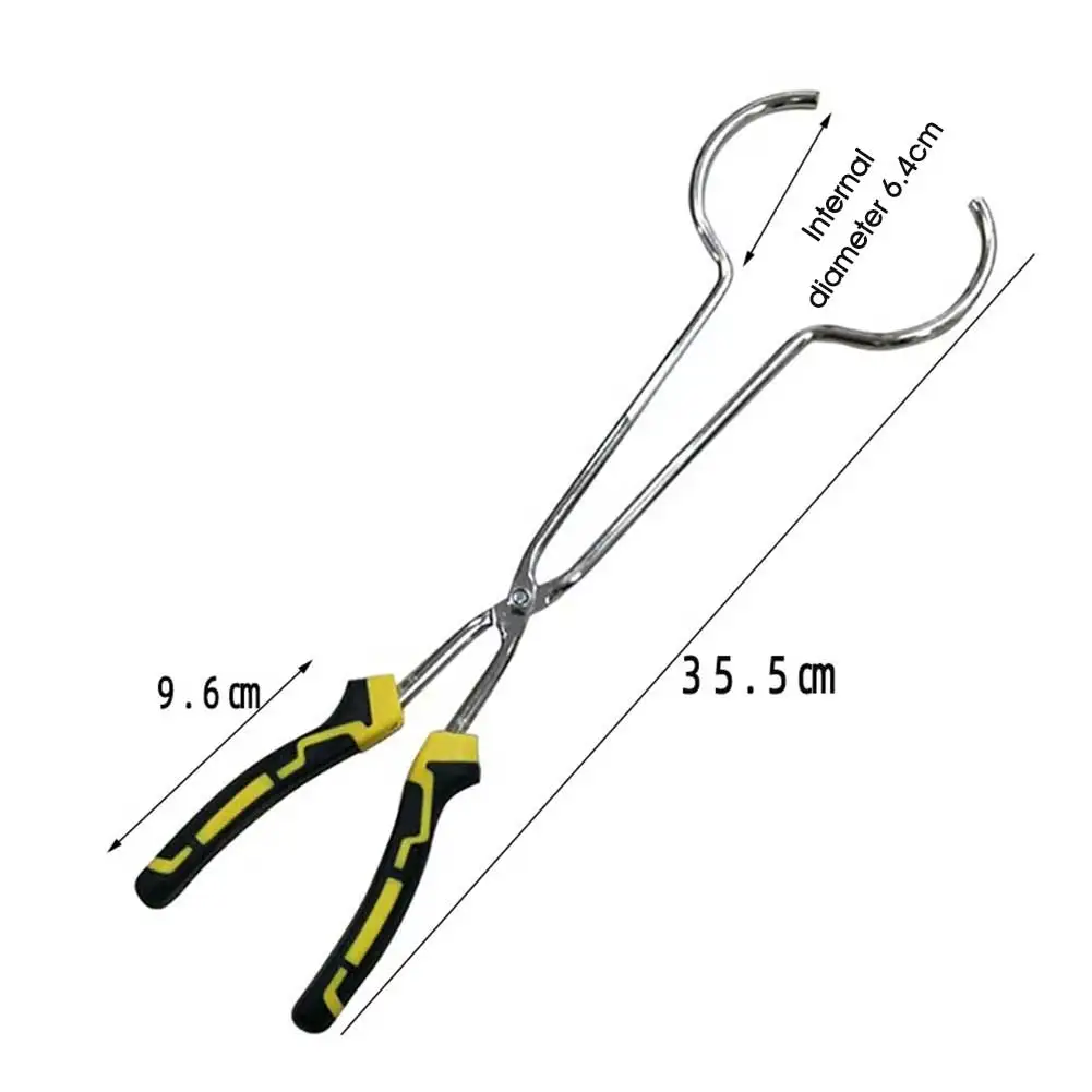 

Furnace Holder Clamp Rustproof High Temperature Resistant Crucible Tong Anti Corrosion Durable Casting Gold Melting Portable