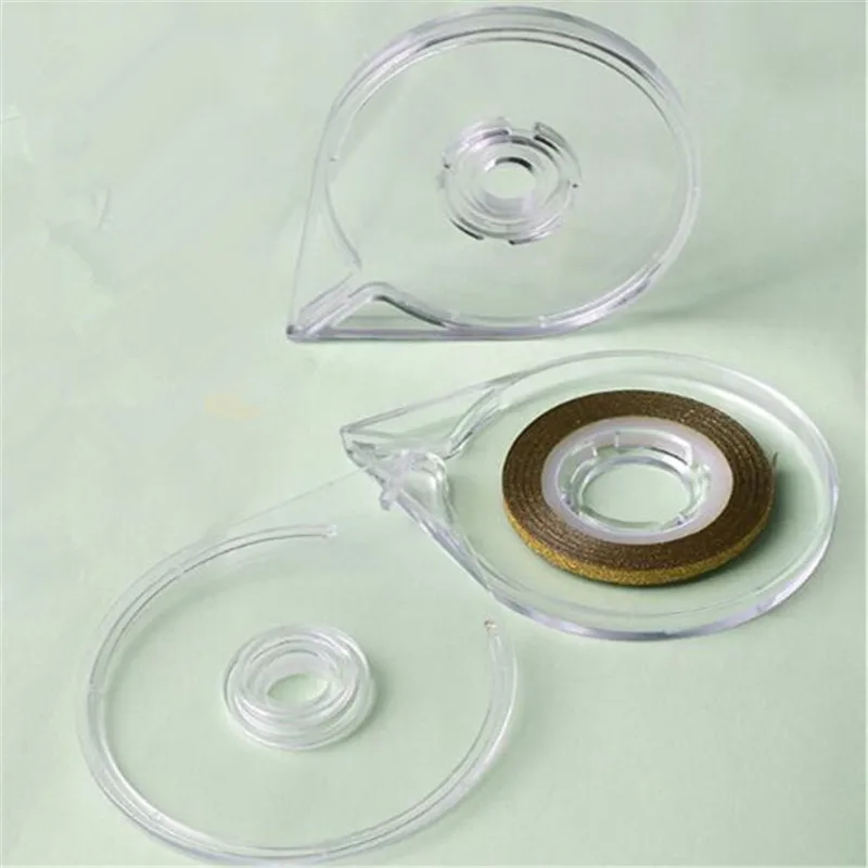 

D136 Nail Art Tape Line Case Tool Sticker Roller Box Holder Easy Use Clear Design Striping For DIY Manicure Wholesale