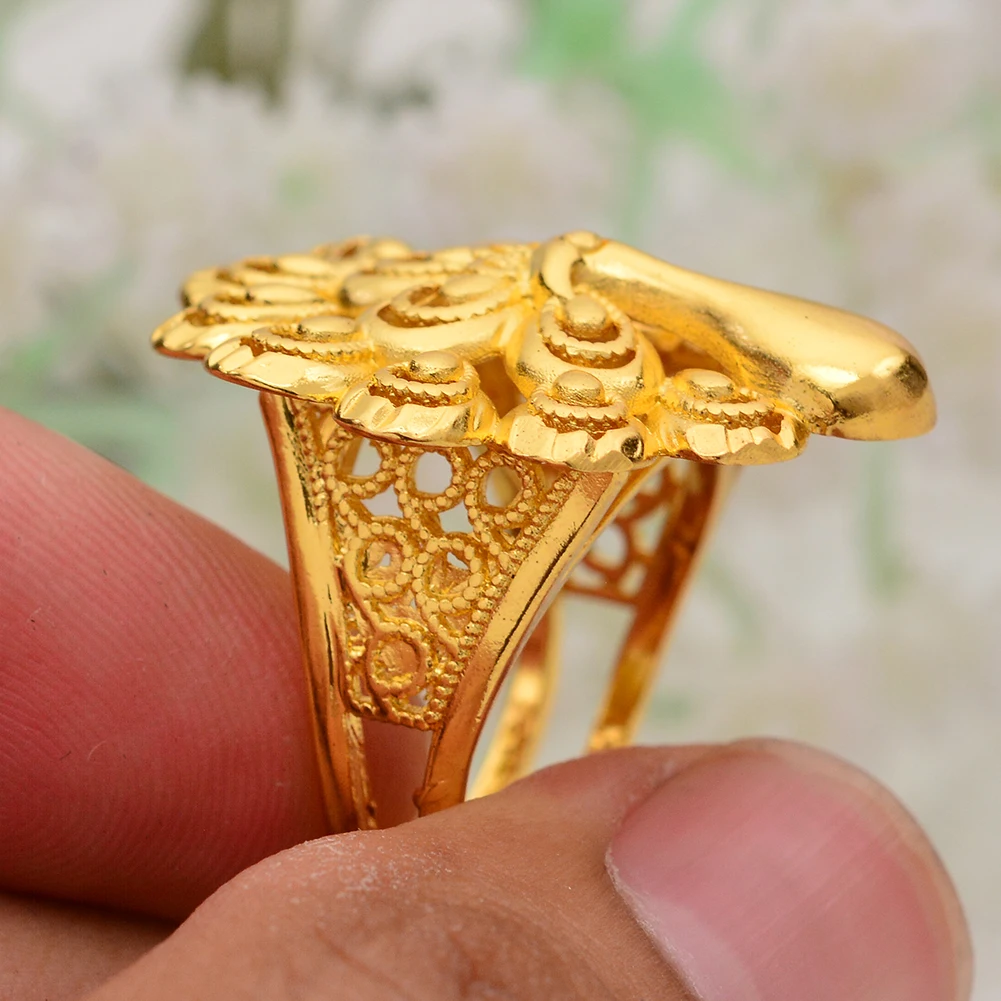 Классическое кольцо Wando золотого цвета с павлином для женщин и девушек роскошное