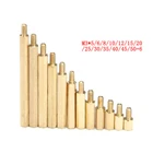 Латунные винты с шестигранной головкой, 10 шт M3 *(5-50)+ 6 мм, с резьбой, для печатных плат, компьютеров, для материнских плат