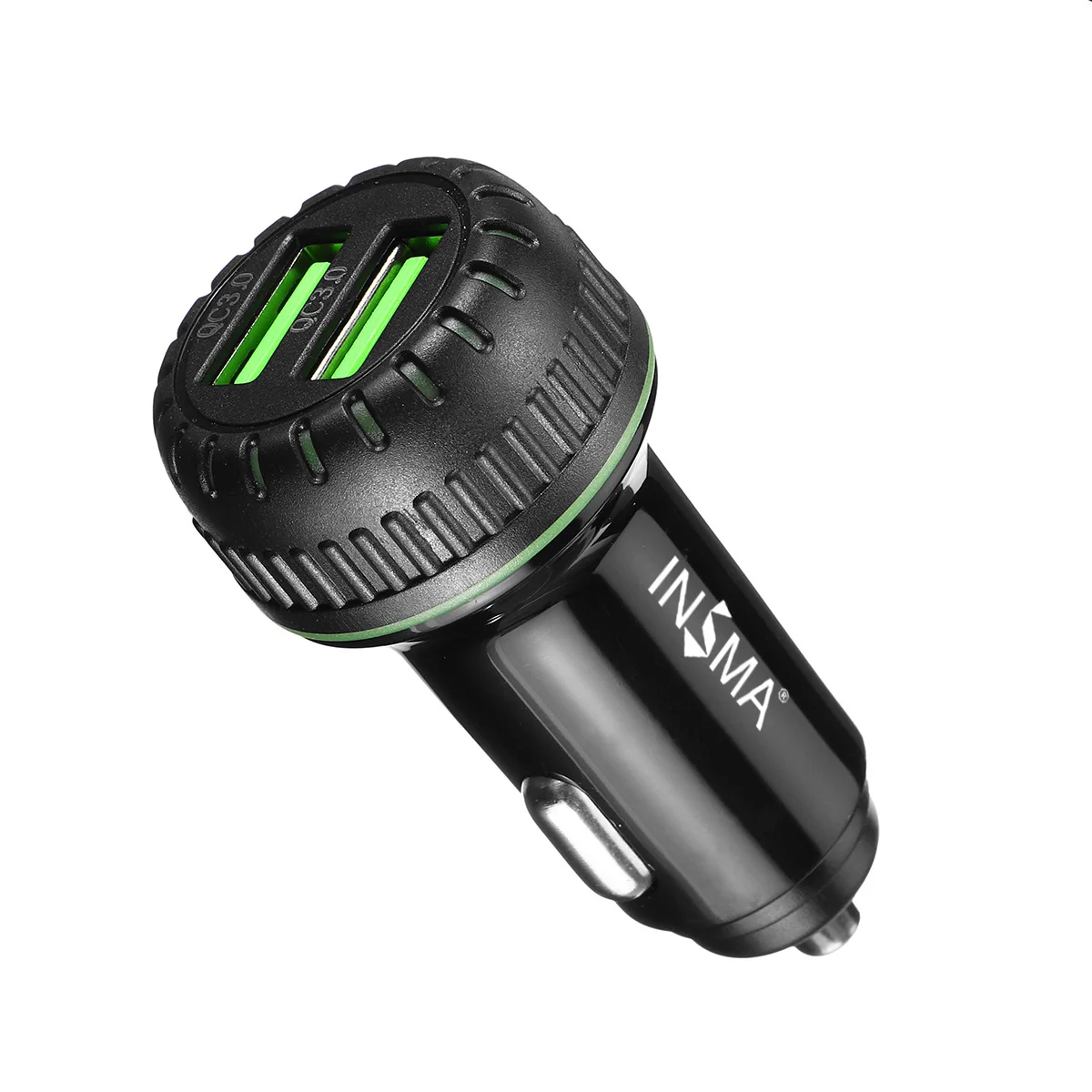 INSMA 36 Вт автомобильное зарядное устройство Быстрая зарядка двойной QC 3,0 USB быстрое зарядное устройство для iPhone Xiaomi Mi huawei samsung S9 S8 автомобильный быстрый адаптер - Тип штекера: Универсальный