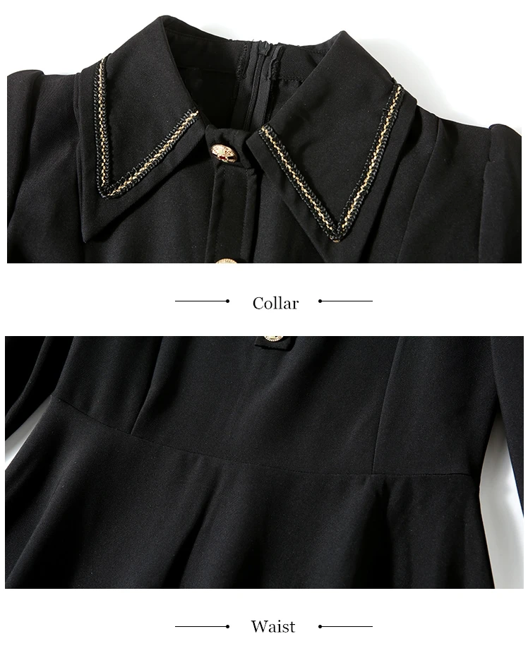 

ZUOMAN Women Autumn & Winter Elegant Dress Shirt High Quality Long Office Party Robe Femme Vintage Designer Black Vestidos