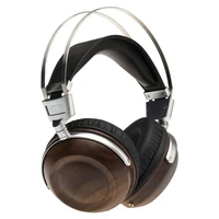 walnut wood wearing hifi headphones 50mm dynamic earphone over the ear bass stereo studio audio metal headset noise cancelling