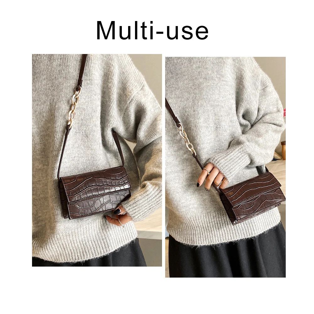 2021 women fashion alligator pattern shoulder bag brand design handbags and purses luxury pu leather ladies mini crossbody bags free global shipping