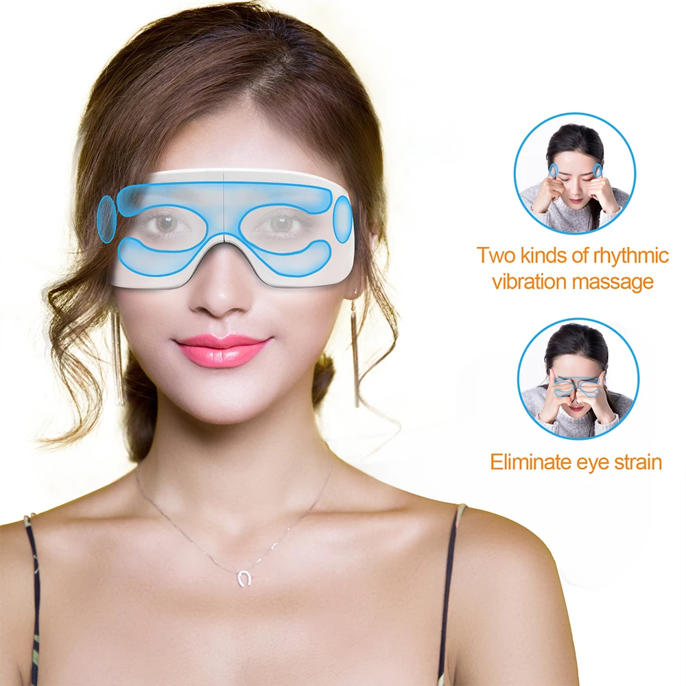 Умная маска для глаз с подогревом и вибрацией массажер очки дуговой терапии Bluetooth