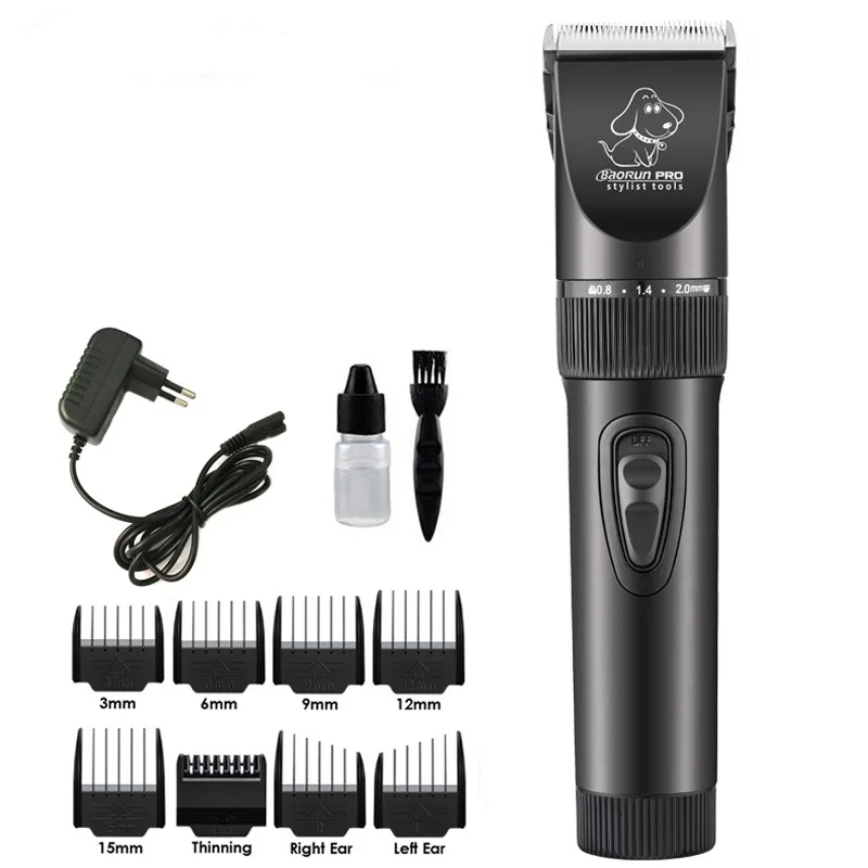

New Black Professional Electric Pet Hair Clipper for Cat Dog Hair Trimmer Grooming Animals Clipper Shaver Machine