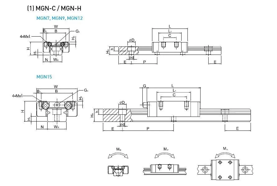 MGN7 MGN12 MGN15 MGN9 300 350 400 450 500 600 800 мм миниатюрная линейная рельсовая направляющая 1pcMGN9 линейные направляющие+ 1pcMGN9H перевозки ЧПУ Запчасти