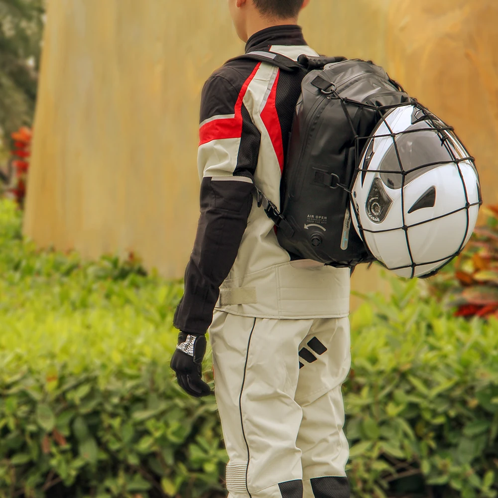 

HEROBIKER Motorcycle Bag Waterproof Reflective Rear Seat Bag Motorbike Backpack Motorcycle Bag Multifunctional High Capacity