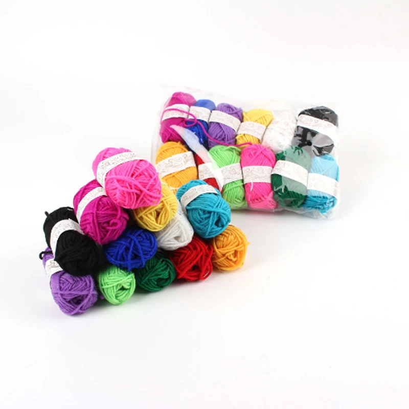 12 шт./компл. 100% крученая хлопковая Мягкая шерстяная пряжа чесаная детская