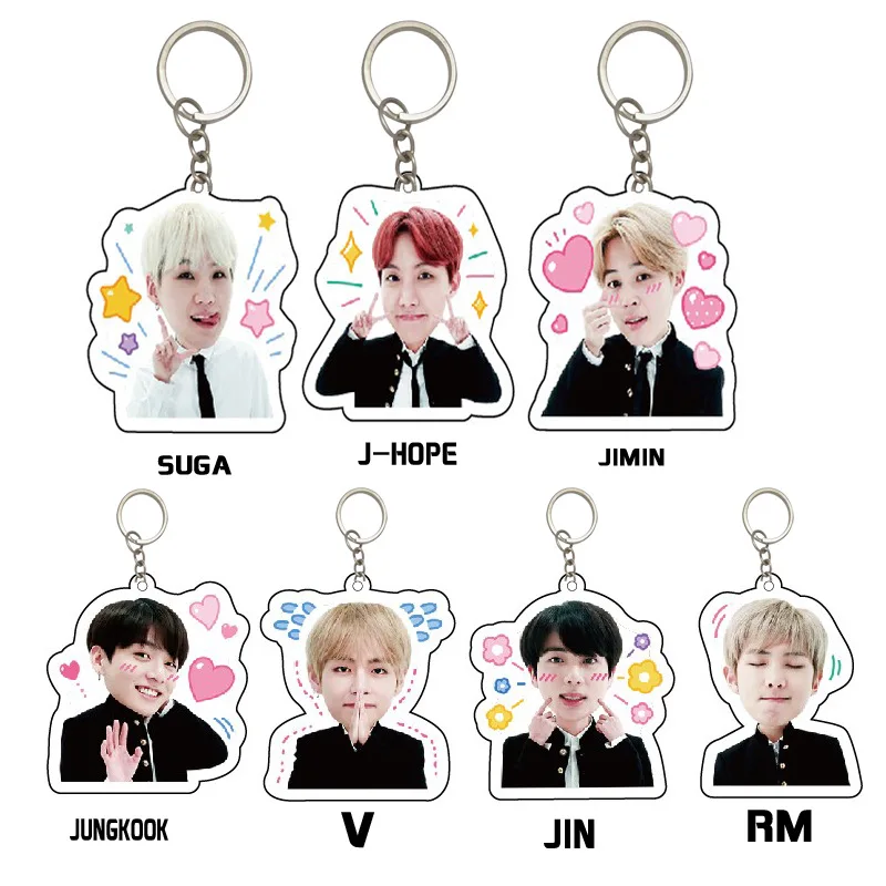 Kpop Bangtan для мальчиков милый Экспрессия брелок держатель мобильного телефона с изображением чимина и шуги Rap Monster Love yource Bring The Soul The Movie 59 - Цвет: JIN