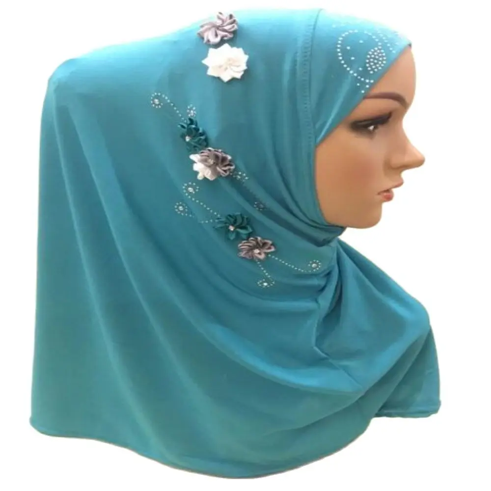 

Hot Selling Seven Flowers Crystal Hemp Hat Wrapped Head Scarf Headtie