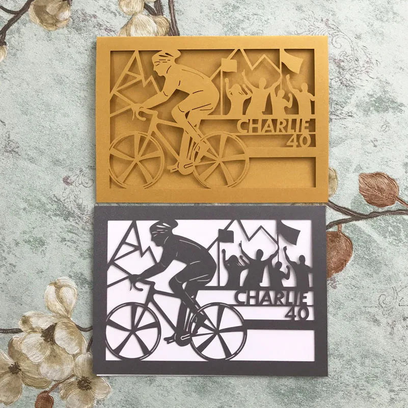 100 шт./лот настраиваемая Свадебная карточка для инитации Спортивная