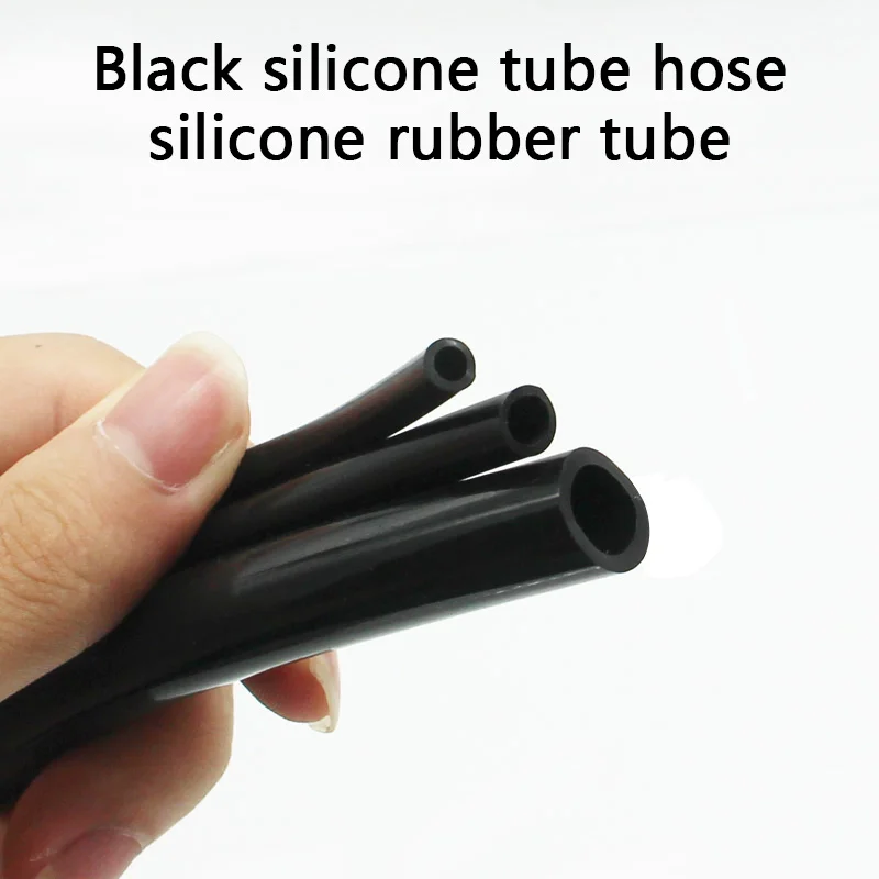 

Black silicone tube hose silicone rubber tube Fish Tank Water Pipe Aquarium Filter Vat Soft Hose Antifreezing Durable 1 Pcs 1m