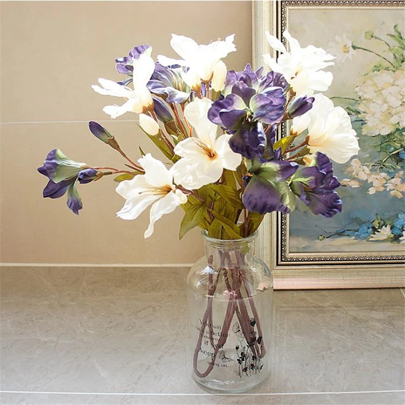 1 шт. Искусственные Шелковые погремушки искусственные лилии цветы фон для