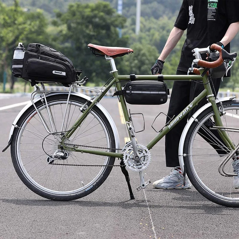

12L Bike Luggage Rack Bag Waterproof Big Capacity MTB Saddle Rack Trunk Bags Touring Bicycle Storage Bag Cycling Accessories