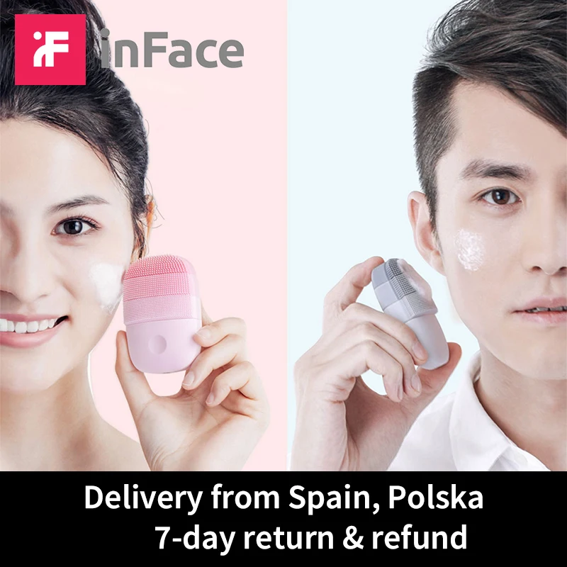 inFace Sonic Clean Electric Deep Facial Cleaning Massage Brush | Powered Cleansing Devices