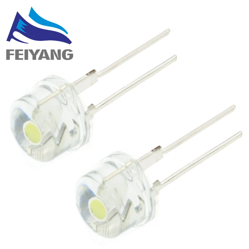 10 шт. F8 8 мм 0 5 W 3 0-3 2 V соломенная шляпа светодиодный белые красные зеленые синие