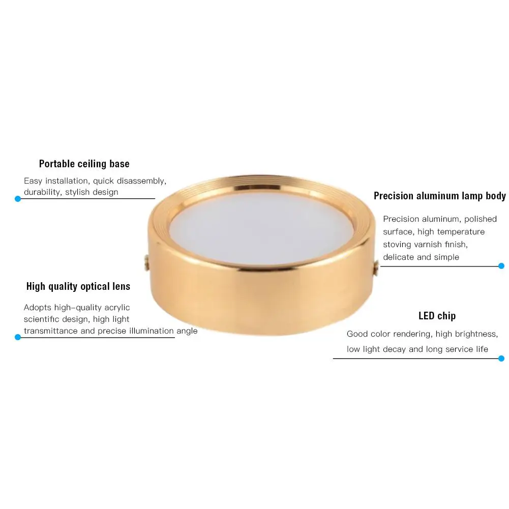 3 Вт светодиодный потолочный светильник ультра тонкий настенный простой