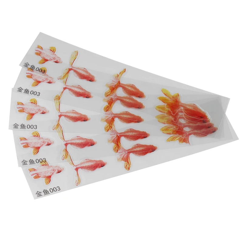 УФ Смола 3D наклейки золотые рыбки заполняют декоративные подходят силиконовые