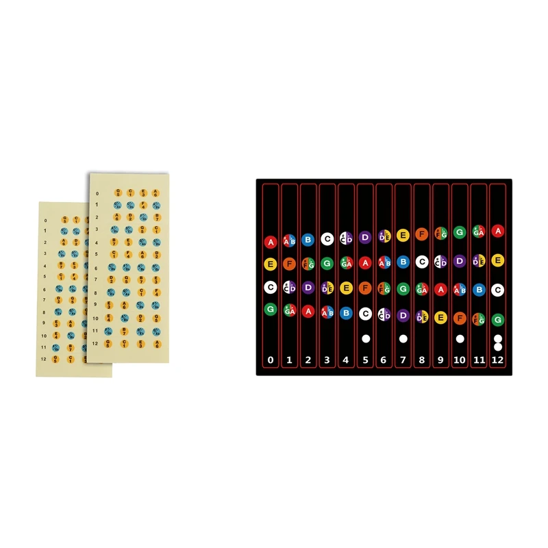 

Наклейка s Chord Гриф для укулеле, 12 шт., наклейка s Note, направляющая на палец для начинающих укулеле