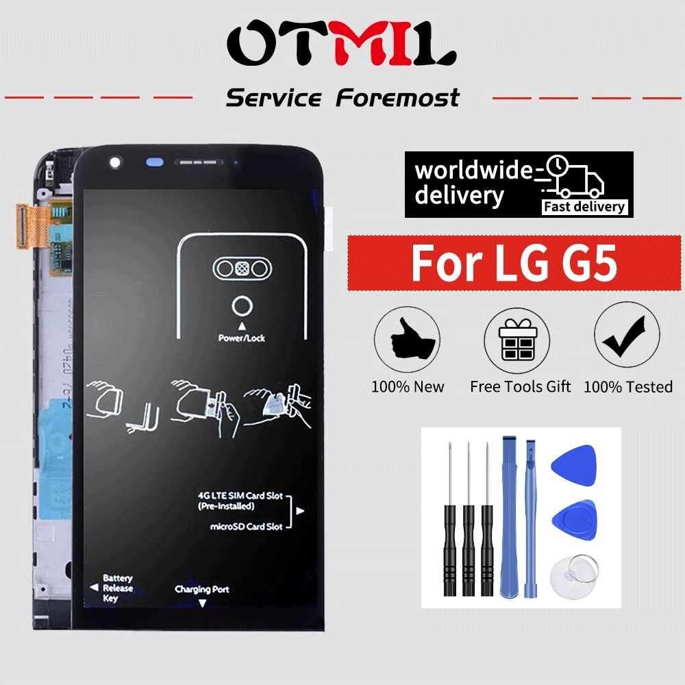 OTMIL AMOLED 5 3 &quotЖК-дисплей для LG G5 ЖК-дисплей кодирующий преобразователь сенсорного