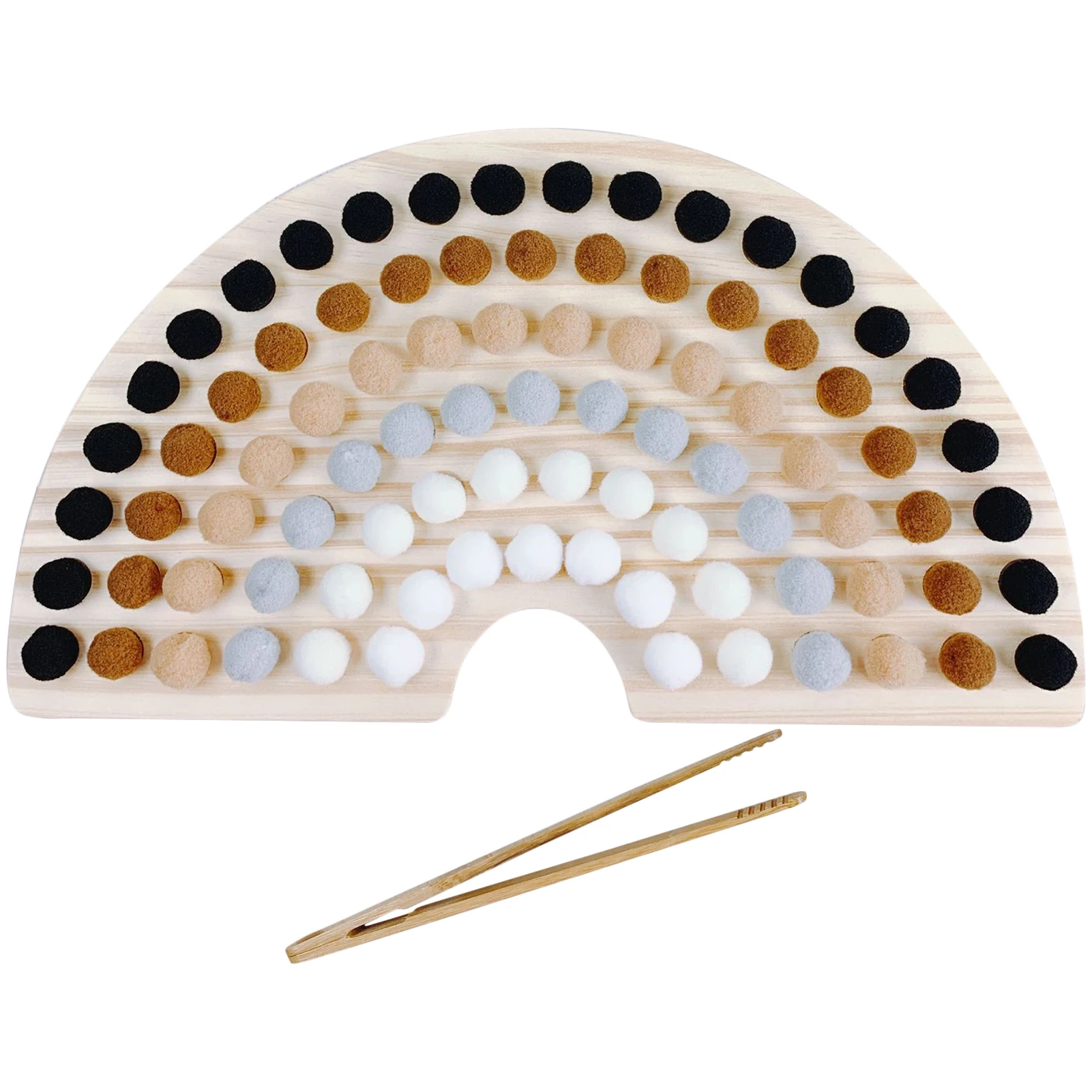 

Montessori Clip Beads Board Set Beads Wooden Clip Rainbow Toy Bead Game With Colorful Beads Early Education Game Toys Colorful F