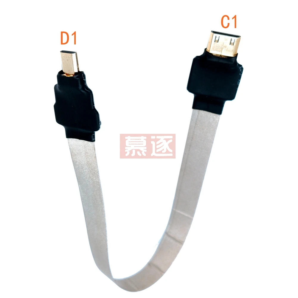 Мини HDMI совместимый с Micro кабель 1080p 3D Высокоскоростной адаптер позолоченным