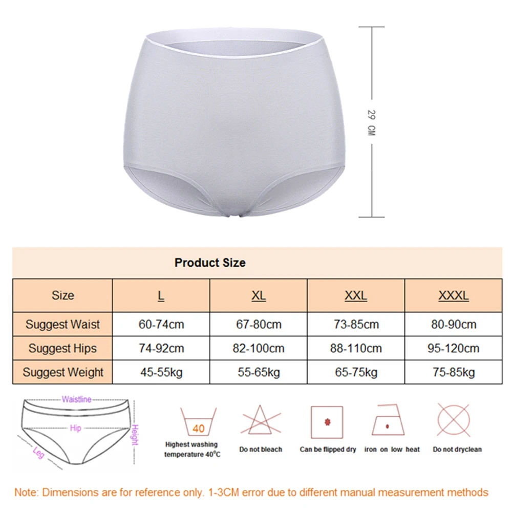

Sexy High Waist Women Panties Cotton Briefs Plus Size Seamless Underwear Comfortable Lingerie Female Underpants Intimates