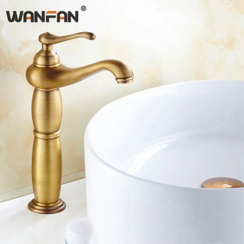 Античные смесители для умывальника ванной комнаты ретро Однорычажный смеситель