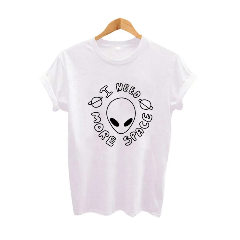 Футболка в стиле Харадзюку с надписью I Need More Space забавная Женская хипстерская