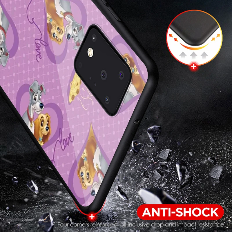 

Lady and the Tramp For Samsung Note 20 10 8 9 M02 M31 S M60S M40 M30 M21 M20 M10 S Ultra Pro Plus Black Phone Case