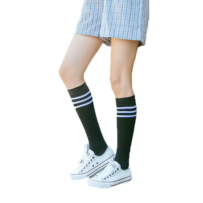 Аниме Косплей Полосатые чулки женские японские студенческие эластичные длинные