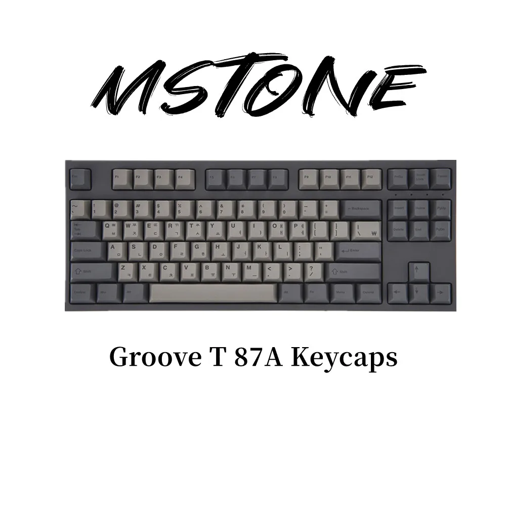 

Mstone Groove T 87A PBT Sublimation Basic Keycap Cherry Mechanical Keyboard Caps Dark Gray（Bilingual）