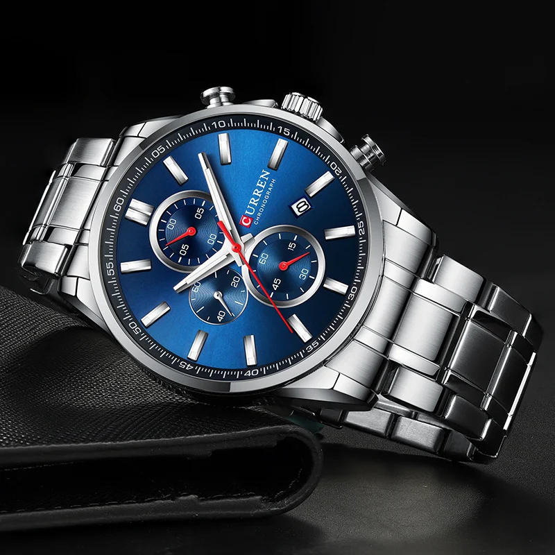 New CURREN Top Brand Luxury Men's Watches with Chronograph Male Clock Steel Sports Watch Men Quartz Wristwatch Relogio Masculino 5 New CURREN Top Brand Luxury Men's Watches with Chronograph Male Clock Steel Sports Watch Men Quartz Wristwatch Relogio Masculino 5