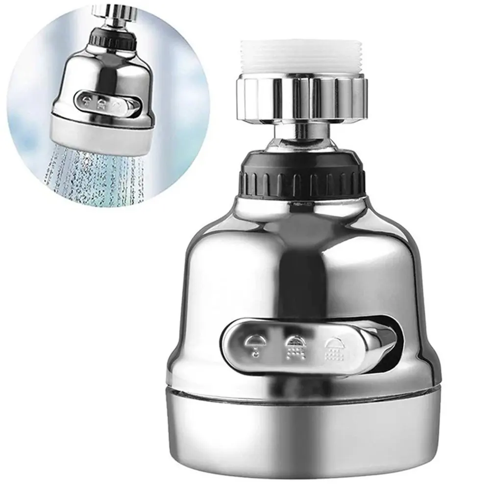 

Hot Newest Adjustment Splash-Proof Nozzle Boost Three-Speed Household Tap Water Shower Water-Saving Rotating Filter Faucet