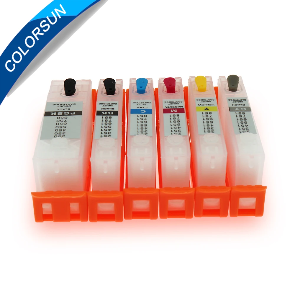 6pcs for Canon PGI-250 CLI-251 PGI250 Refillable Ink Cartridge For MG6320 MG7520 Printer Cartridges with ARC Chips | Компьютеры и офис