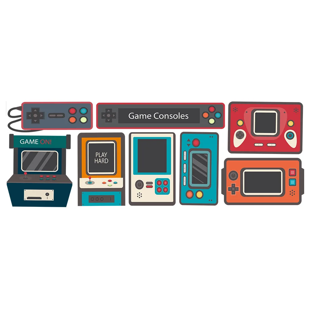 

The New Game Console Handle Wall Sticker Bedroom Children's Room Decorative Sticker KSR-1