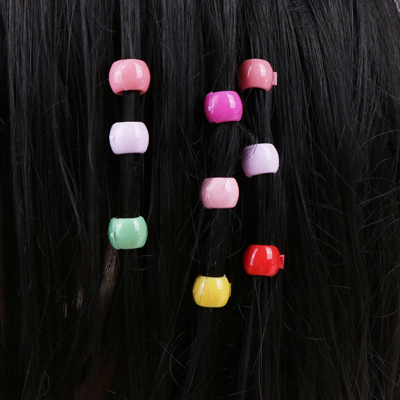 

100pcs Hair Braids Maker Beads Headwear Cute Candy Colors Plastic Hairpins Hair Claw Clips For Women Girls Hair Accessories